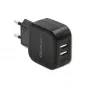 Sisetoiteadapter QOLTEC 50186 nutitelefonile ja tahvelarvutile, 5 V 3,4 A, 17 W, 2× USB, must