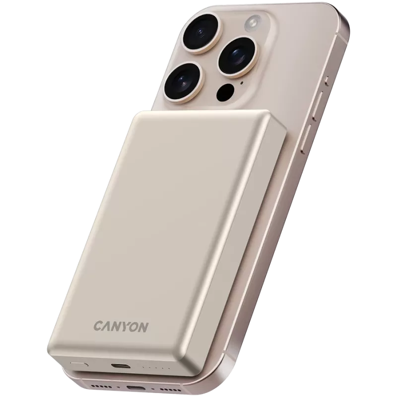 Canyon OnCharge 510 - Powerbank - 10 000 mAh - USB-C sisend - USB-C PD 20W väljund + juhtmeta magnet