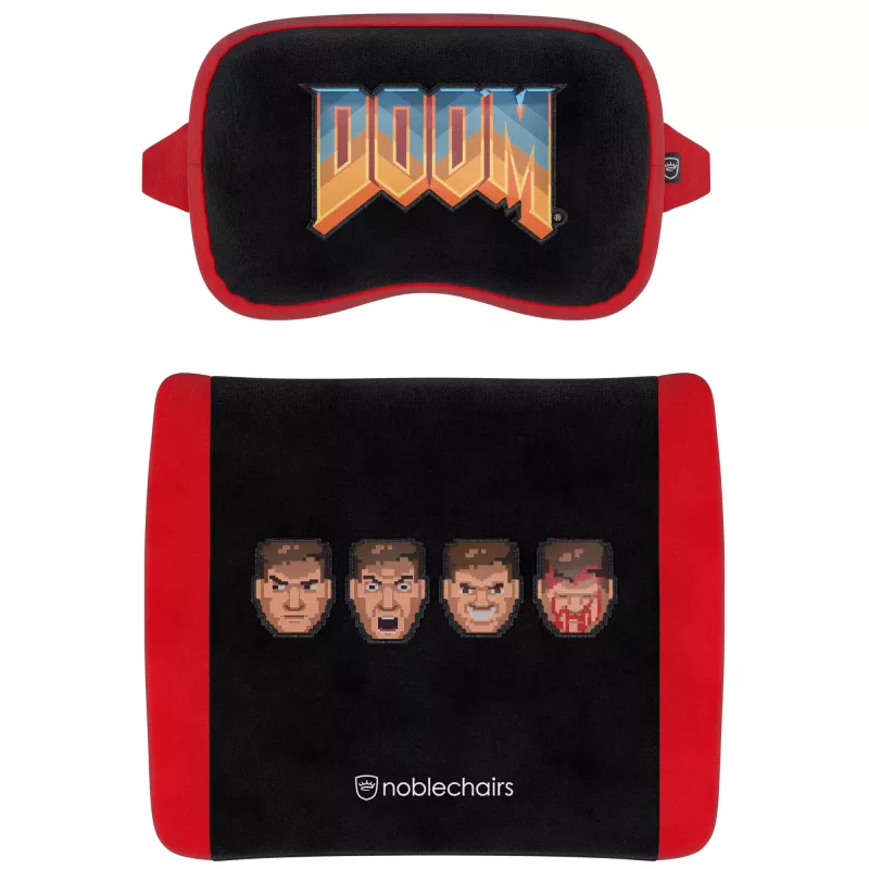 Mäluvahtpadjakomplekt noblechairs DOOM Retro Edition — ergonoomilised padjad mängu- ja kontoritoolidele