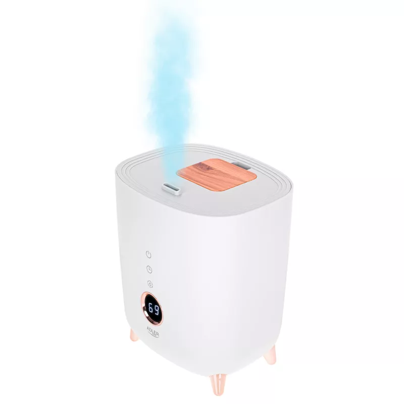 Ultraheline õhuniisutaja Adler AD 7972 — 4 L paak, 300 ml/h, kuni 35 m², 23 W, valge