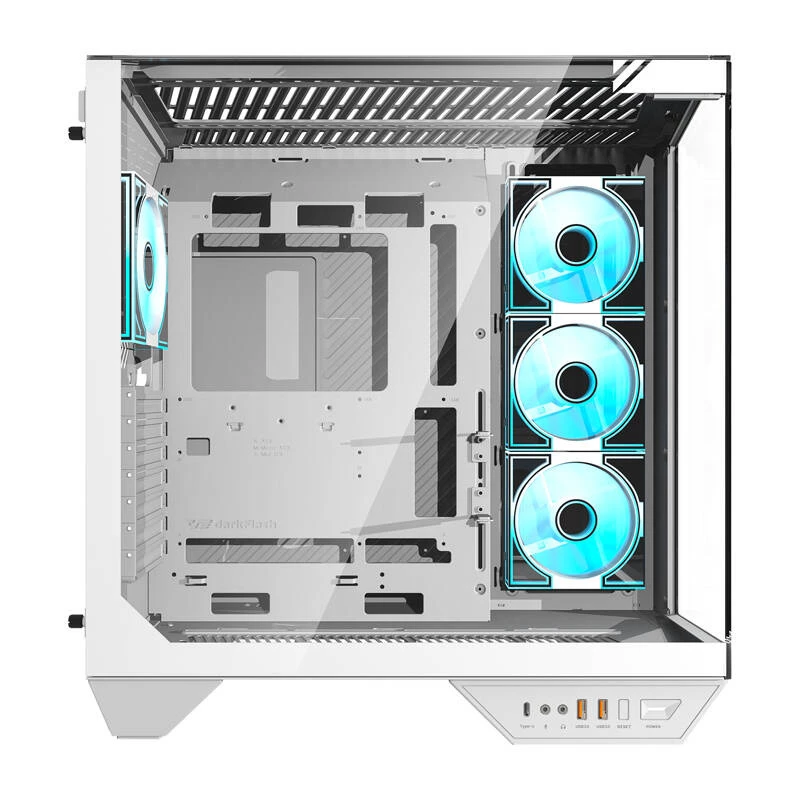 Darkflash DY470 arvutikorpus (valge) + 4 ventilaatorit