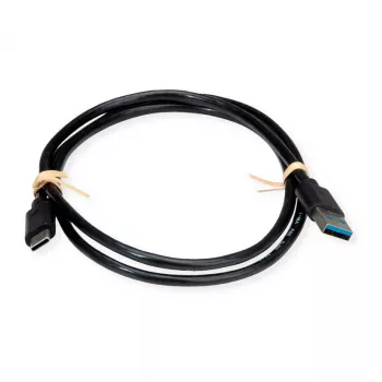 ROLINE RM USB 3.2 Gen 1 kaabel, A-C, ST/ST, must, 0,5 m
