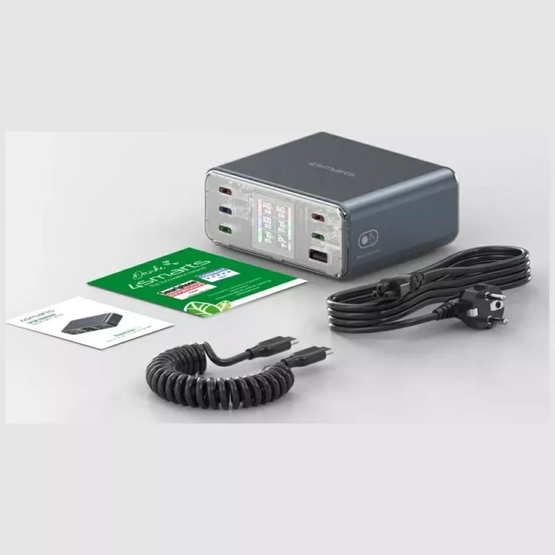 Laadimisjaam 360W 5xUSB-C + 1xUSB-A GaN