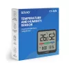 Sise temperatuuri ja niiskuse andur SAVIO CT-01/B eraldiseisev, LCD, -10–55°C, 10–99% RH, CR2032