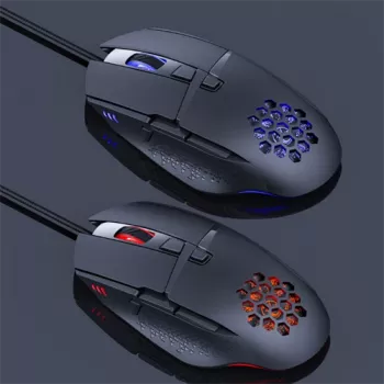Lumi Legend WM03G-16 juhtmega hiir, USB Type-A, optiline, 7200 DPI, must