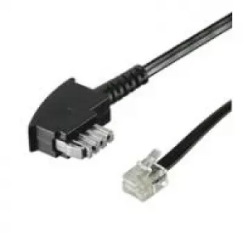 Wentronic Goobay TAE-N ühenduskaabel (rahvusvaheline pistmike paigutus) 4-kontaktiline, Must, 6 m - TAE-N-pistik RJ11/RJ14-pistikule (6P4C) (50952)
