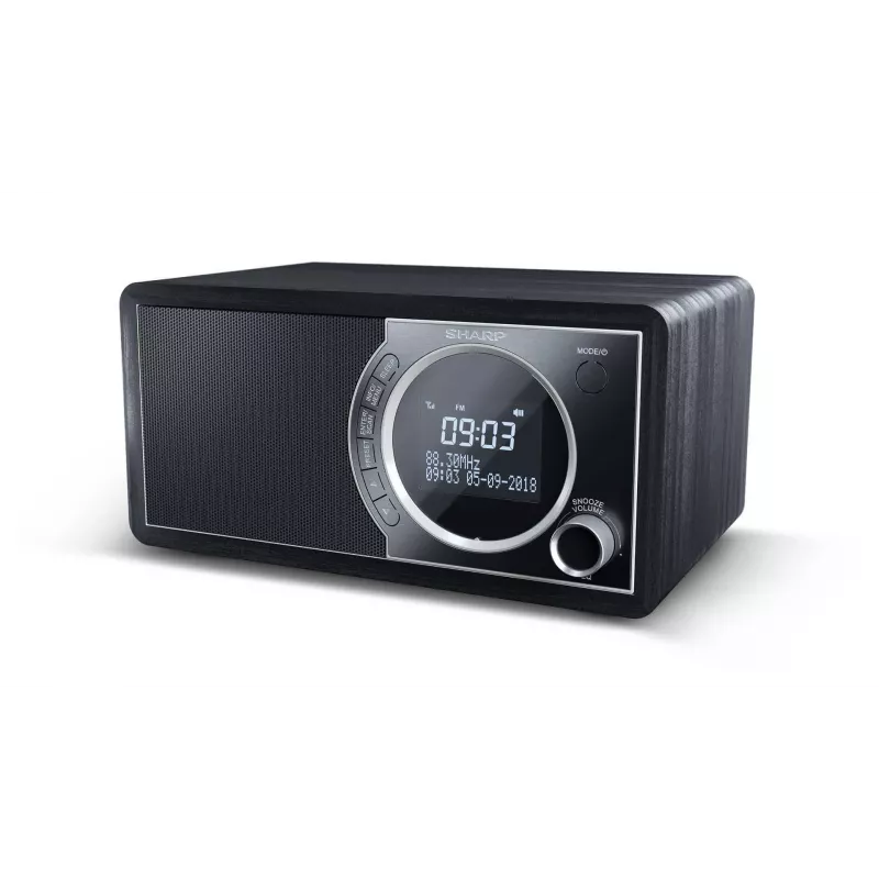 Sharp DR-450 digitaalraadio - must, isiklik, digitaalne, DAB, DAB+, FM, 87,5 - 108 MHz, 174,928 - 239,2 MHz, 3 W