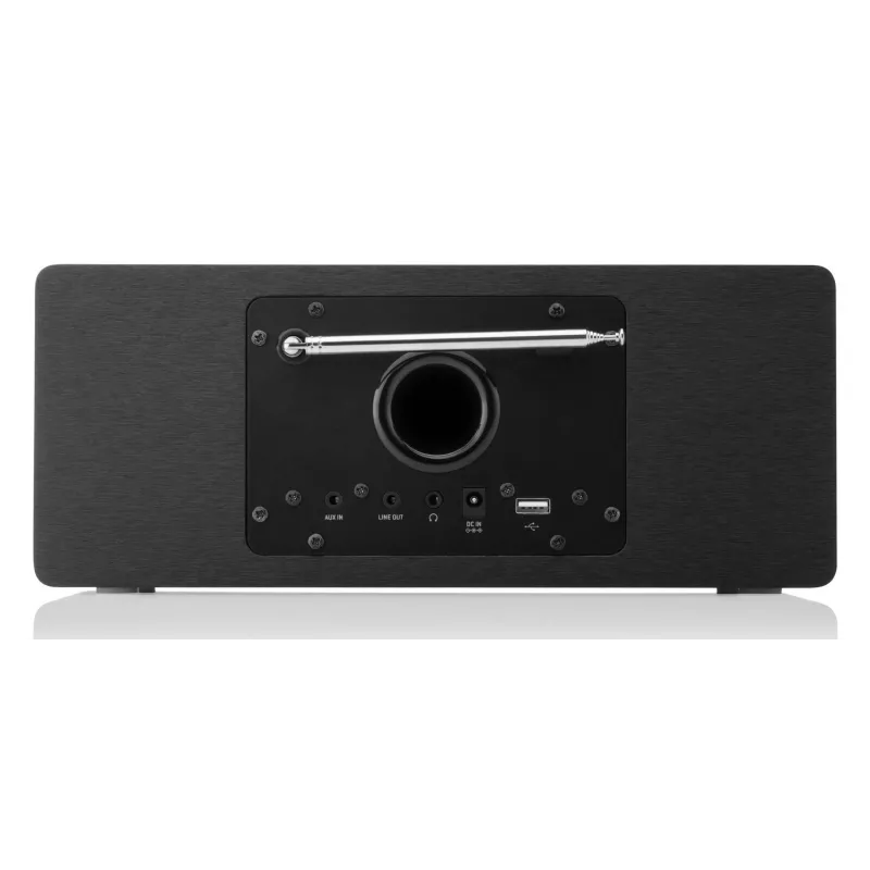 Internetiraadio JVC RA-E981B — Wi‑Fi ja Bluetooth voogesitus, DAB+, FM, 2x5 W, 40 eelseadistust, USB, AUX, LCD-ekraan