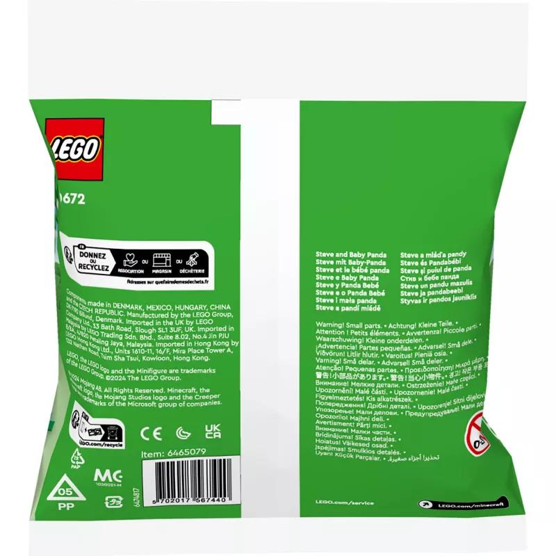 LEGO Minecraft Steve ja beebipanda 30672 Polükott