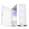 Montech AIR 100 ARGB MICRO-ATX korpus nelja eelpaigaldatud ARGB ventilaatoriga, üliminimalistlik disain, peen võrgust esipaneel, kõrge õhuvool, unikaalne külg