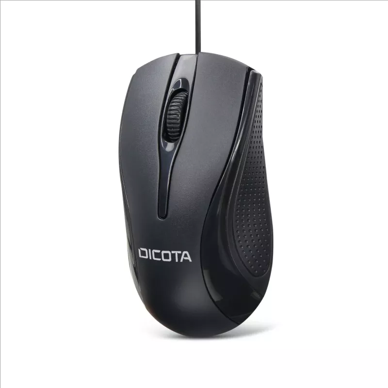 DICOTA - Hiir - parema- ja vasakukäeline - Laser - 3 nuppu - Juhtmega - USB - Must (D32011)