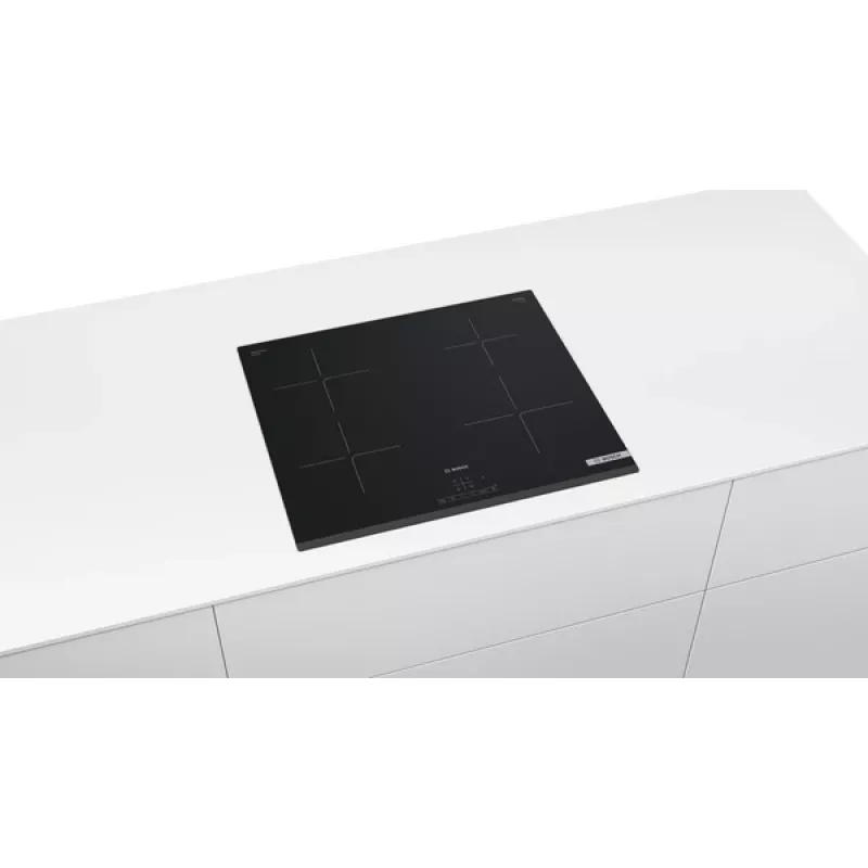 Bosch | Pliidiplaat | PUE63KBB6E | Induktsioon | Põletite/keedutsoonide arv 4 | Puutetundlik | Taimer | Must