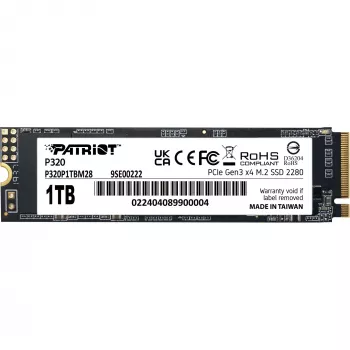SSD-ketas Patriot P320 1TB M.2 2280 PCIe 3.0 x4 NVMe