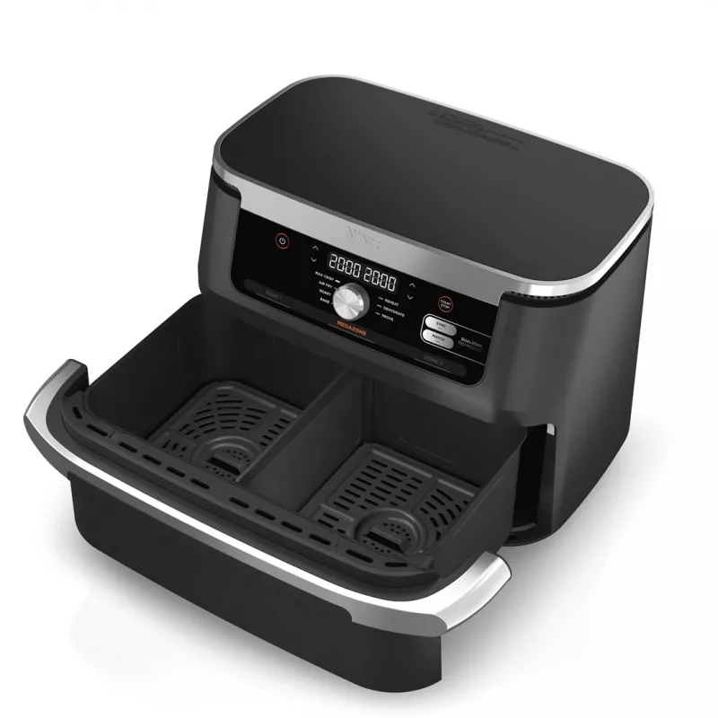 Ninja AF500EU fritüür Double 10,4 L eraldiseisev 2470 W kuumaõhufritüür must, roostevaba teras