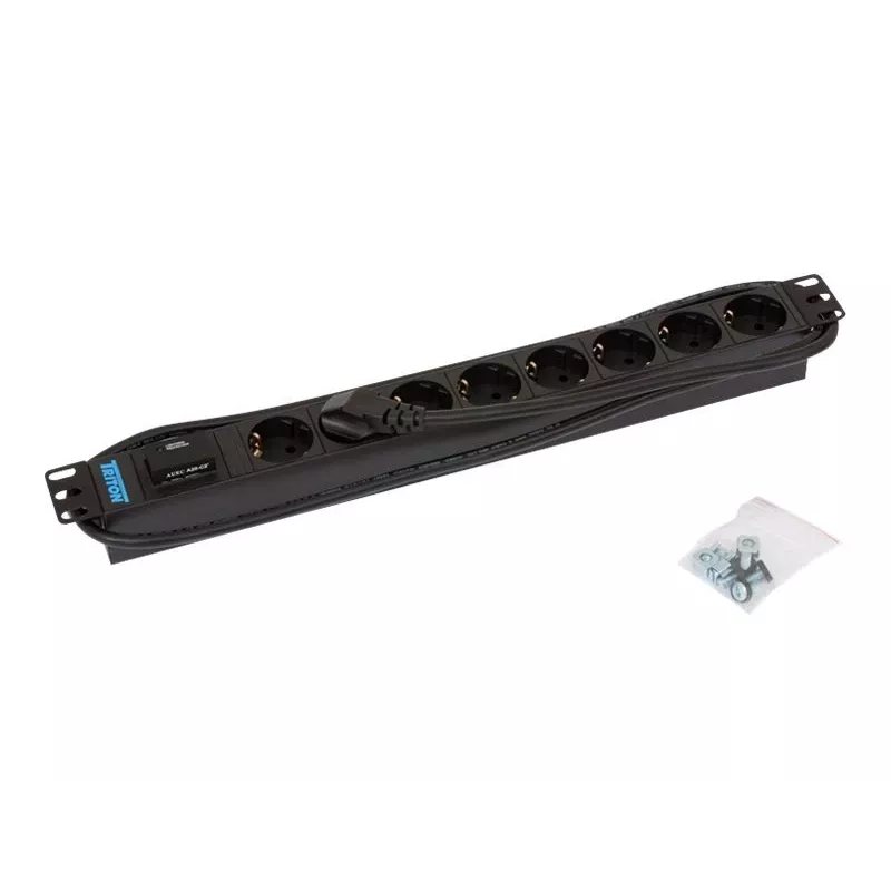 Liigpingekaitse Triton RAB-PD-X08-A1 Must 8 vahelduvvoolu pistikupesa 230V 2m