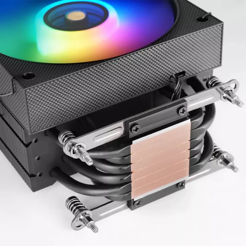 Õhkjahuti TACENS Mars Gaming MCPU-LCD, 120 mm ventilaator, TDP 300 W, toetab LGA1700/1200/115x/1366 ja AM4/AM5, must