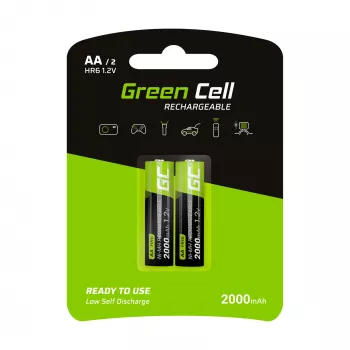 Laetav aku roheline Cell GR06 AA NiMH 1,2 V 2000 mAh, 2 tk, 50,5 mm