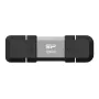 Silicon Power SP128GBUC3C51V1S USB-mälupulk 128 GB USB Type-A / USB Type-C 3.2 Gen 1 (3.1 Gen 1) Must, Hõbedane