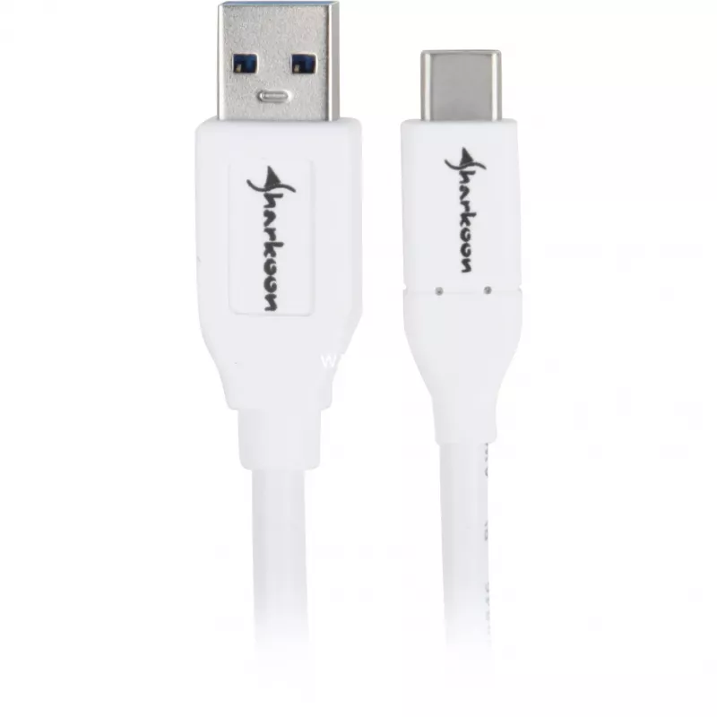 USB 3.2 Gen 2 kaabel, USB-A pistik > USB-C pistik (valge, 0,5 meetrit)