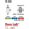 High Peak TR 350, magamiskott (tume r