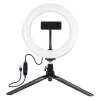 Statiivikinnitus Puluz 20 cm LED-rõngasvalgusega vlogimiseks PKT3073B