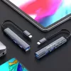 Qoltec 53790 Hub-adapter USB-C 3.1 5in1 | USB-C PD | USB-C | 2x USB 2.0 | USB 3.0