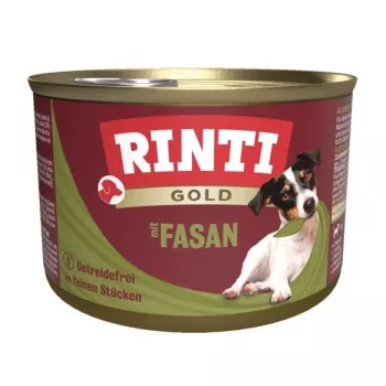 Märg koeratoit RINTI Gold Pheasant Adult 185 g — täisväärtsööt, 79% niiskus, 11% valk, 6,5% rasv