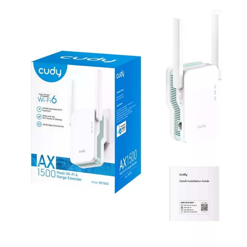 CUDY RE1500 Mesh Wi-Fi 6 signaali võimendi