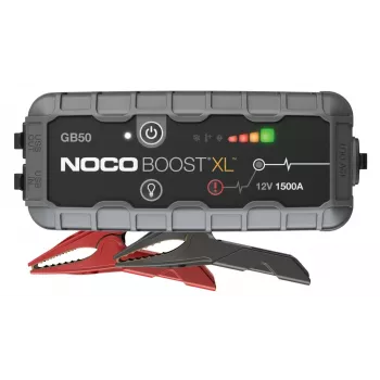 Käivitusseade NOCO GB50 1500 A liitiumioon, 35 Wh, IP65, bensiin kuni 7 L / diisel kuni 4,5 L, sisseehitatud taskulamp, USB 5 V/2,1 A