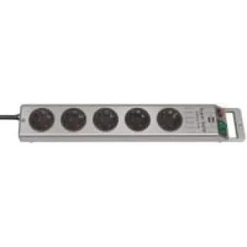 Brennenstuhl 1153340115 pikendusjuhe Super-Solid Line 5-suunaline 2,5 m H05VV-F 3G1,5, hõbedane (1153340115)
