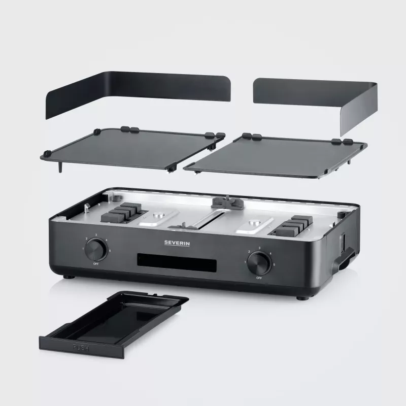 Kontaktgrill Severin PG 8569 2200 W must alumiinium plastik