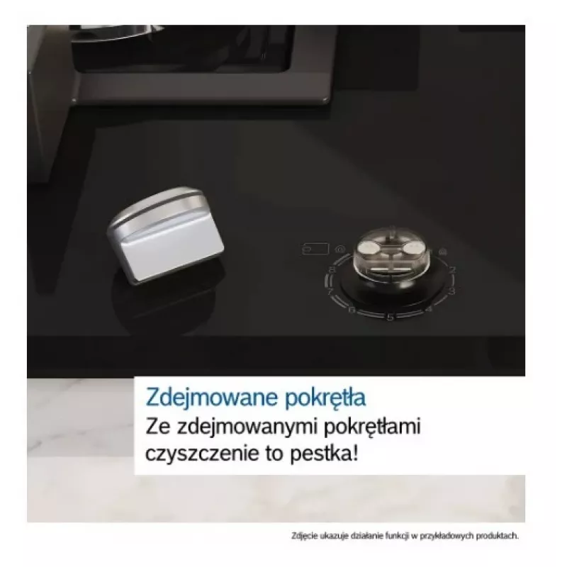 Sisseehitatud gaasipliit Bosch PPP6A2I40, 4 tsooni, malmist restid, must, 590×520×54 mm, pöördnupu juhtimine