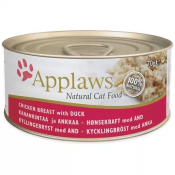 APPLAWS Natural Cat Food kana rinnaga ja pardiga - märg kassitoit - 70g