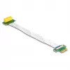 DeLOCK Riser Card PCI Express x1 isane kuni x1 pesa 90° nurga all FPC kaabliga 15 cm