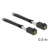 Delock - Sisemine SAS-kaabel - SAS 6 Gbit/s - 4x Mini SAS HD (SFF-8643) 4x Mini SAS HD (SFF-8643) - 50 cm - P/N: 62703, 62704 jaoks