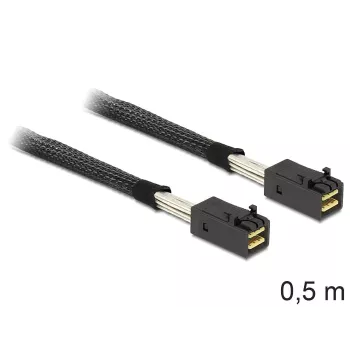 Delock - Sisemine SAS-kaabel - SAS 6 Gbit/s - 4x Mini SAS HD (SFF-8643) 4x Mini SAS HD (SFF-8643) - 50 cm - P/N: 62703, 62704 jaoks