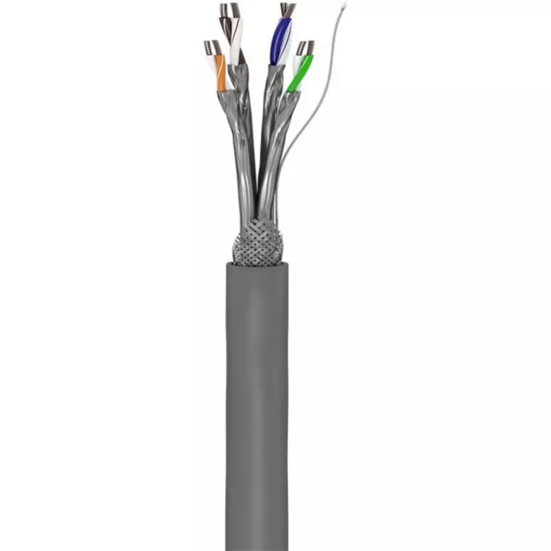 Wentronic Goobay CAT 6 võrgukaabel, S/FTP (PiMF), hall, 305 m - CCA vase segu, AWG 23/1 (täis), PVC (95696)