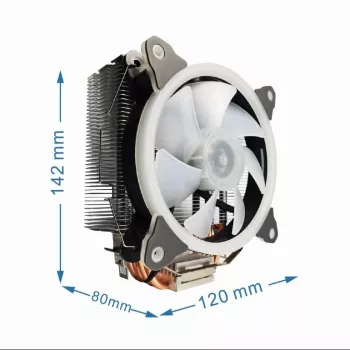 Õhkjahuti Gembird CPU-HURACAN-ARGB-X130 12 cm must valge