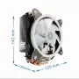 Õhkjahuti Gembird CPU-HURACAN-ARGB-X130 12 cm must valge