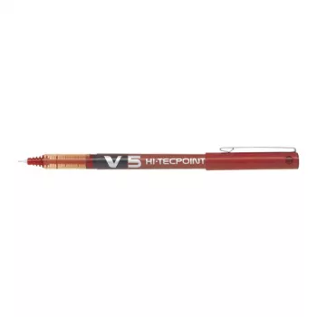 Pilot V5 HiTec punane 0,5 mm punase tindiga pastapliiatsid, 12 tk