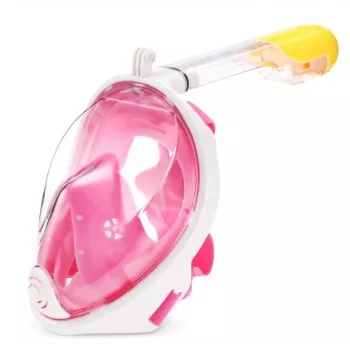 Täisnäo snorkeldamismask Free Breath M2068G S/M — roosa, uduvastane, panoraamvaade