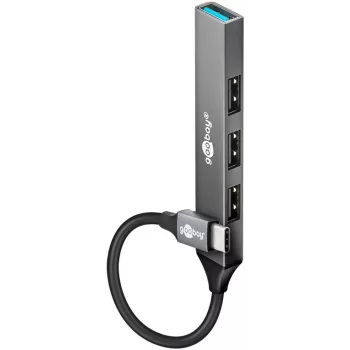 Goobay Slim 4-Port USB-Hub, USB-C™ USB-A-le, USB 3.2 (74457)