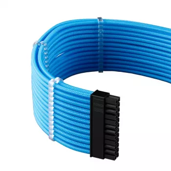 CableMod PRO ModMesh 12VHPWR kaablipikenduskomplekt — helesinine, 3-osaline GPU 12+4 kontakti pikendus