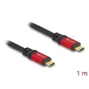 DeLOCK USB-kaabel USB USB-C isane-isane 10 Gbps PD 3.0 100 W 1 m punane metallist