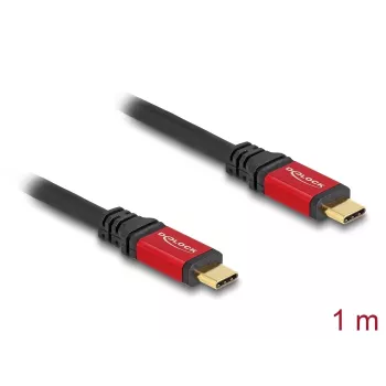 DeLOCK USB-kaabel USB USB-C isane-isane 10 Gbps PD 3.0 100 W 1 m punane metallist