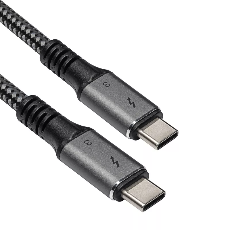 Akyga AK-USB-34 USB-C – USB-C Thunderbolt 3 kaabel, 40 Gbps, 100 W, 1,5 m, must