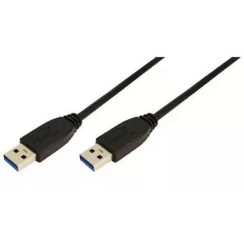 Logilink - USB-kaabel - 9-kontaktiline USB A-tüüp (M) - 9-kontaktiline USB A-tüüp (M) - 2 m (USB / USB 2.0 / USB 3.0) - Vormitud - Must (CU0039)