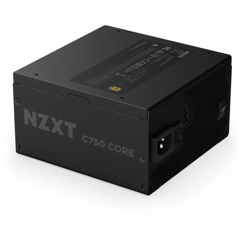 C750 GOLD CORE, PC-toiteplokk must, 1x 12-kontaktiline kõrge võimsusega GPU, 3x PCIe, kaablite haldus, 750 vatti