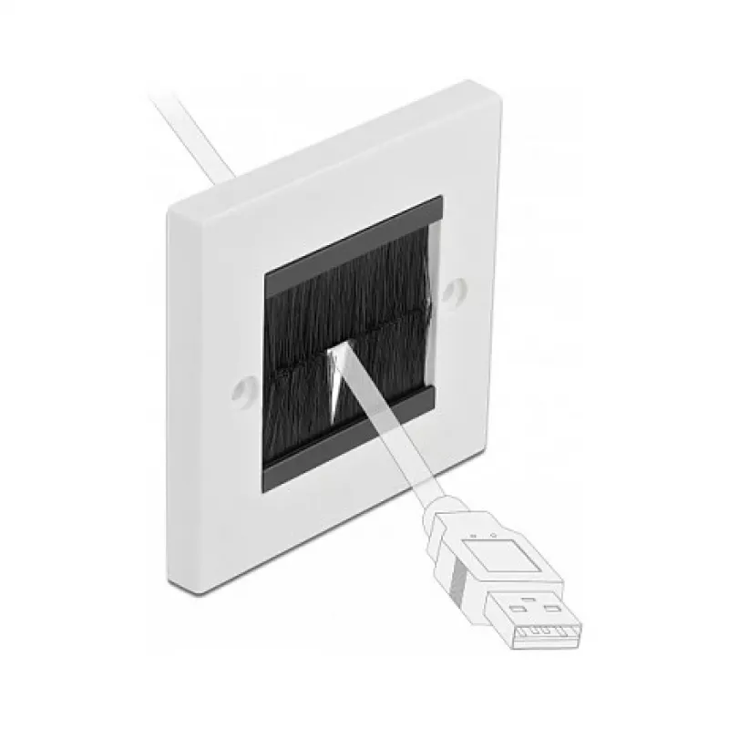 Seinaplaat DeLOCK 66491 valge