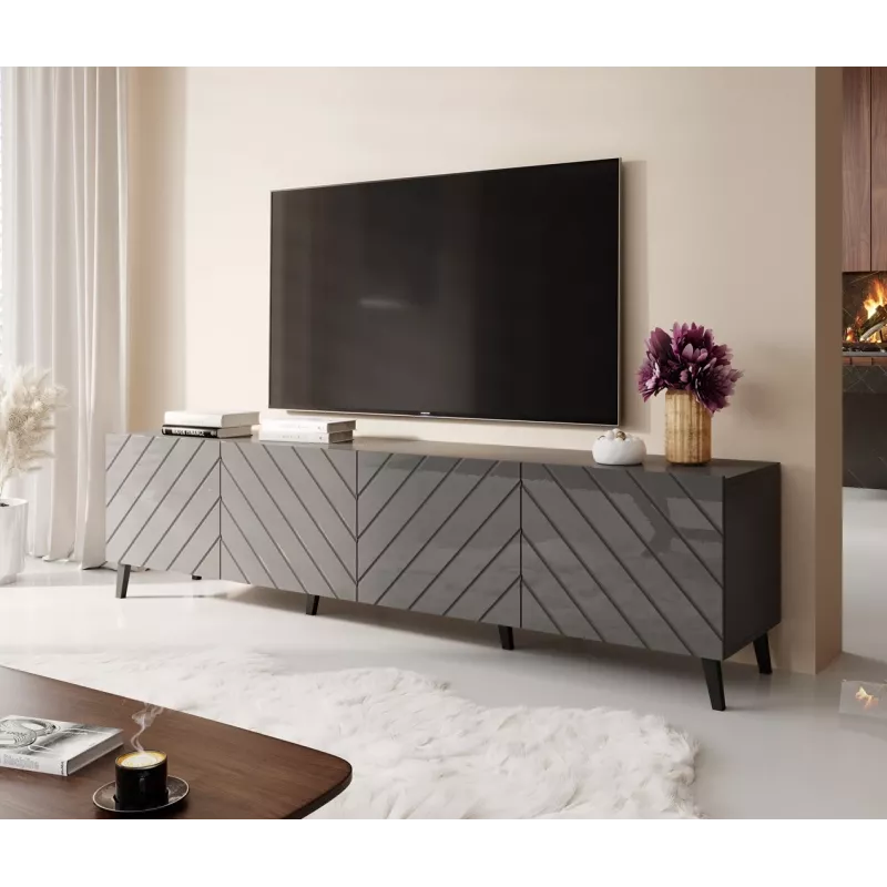 RTV-kapp ABETO 200x42x52 grafiit/läikiv